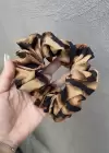 Kahve Renk Leopar Desenli Simit Toka