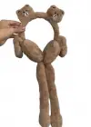 Kahverengi Ayıcık Figürlü Kulakları Oynayan Peluş Kulaklık