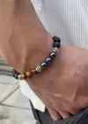Kahverengi Boncuk Figürlü Erkek Bileklik