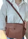 Kahverengi Deri Kadın Çanta