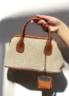 Kahverengi Hasır Kadın Çanta