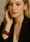 Kahverengi Kalın Kemik Mika Bileklik
