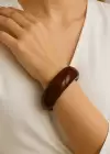 Kahverengi Kalın Kemik Mika Bileklik
