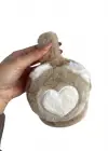Kahverengi Kalp Figürlü Peluş Kulaklık