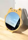 Kahverengi Kedi Figürlü Masa Aynası