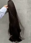 Kahverengi Mandal Tokalı Dalgalı At Kuyruğu Saç (Duygu)
