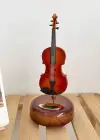 Kahverengi Solo Hareketli Keman Müzik Kutusu