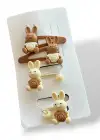 Kahverengi Tavşan Figürlü Yan Toka Ve Lastik Toka Set