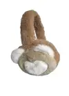 Kahverengi Ve Beyaz Renk Kalp Figürlü Peluş Kulaklık