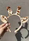 Kahverengi Zürafa Kulağı Figürlü Taç