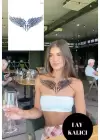 Kanat Figürlü 12 Saat Sonra Kararan Geçici Dövme Tattoo