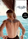 Kanat Figürlü 12 Saat Sonra Kararan Geçici Dövme Tattoo