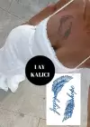 Kanat Figürlü 12 Saat Sonra Kararan Geçici Dövme Tattoo