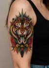 Kaplan Figürlü Geçici Dövme Tattoo