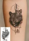 Kaplan Figürlü Mini Dövme Tattoo