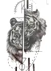 Kaplan Figürlü Mini Dövme Tattoo