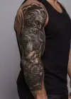 Karışık Figürlü 12 Saat Sonra Kararan Geçici Kol Dövme Tattoo