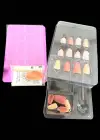 Karışık Renk 18li Karışık Desenli Takma Tırnak Set (Yapıştırıcılı)