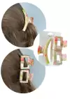 Karışık Renk 3lü Kemik Mandal Toka Set