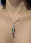 Karışık Renk Balık Figürlü YSX Kolye