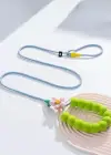 Karışık Renk Çiçek Figürlü İpli Kedi Köpek Tasması