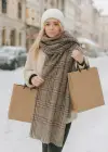 Karışık Renk Ekose Desenli Şal/ Atkı