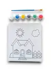 Karışık Renk Ev Figürlü Boyama Set