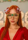 Karışık Renk Geyik Figürlü Yılbaşı Temalı Noel Gözlük