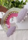 Karışık Renk Gökkuşağı Figürlü Kemik Mandal Toka