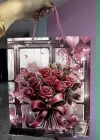 Karışık Renk Gül Figürlü 3D Görünümlü Karton Çanta