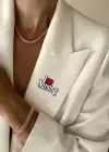 Karışık Renk I Nursing Yazılı Kalp Figürlü Broş