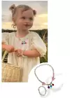 Karışık Renk İnci Detaylı Çocuk Kolye Ve Bileklik Set