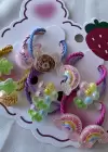 Karışık Renk Karışık Figürlü Lastik Toka Set