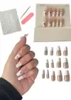 Karışık Renk Karışık Figürlü Takma Tırnak Set (Yapıştırıcılı)