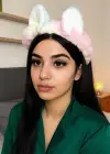 Karışık Renk Kulak Figürlü Peluş Saç Bandı