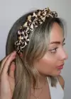 Karışık Renk Leopar Desenli Taç
