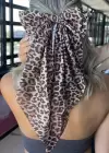 Karışık Renk Leopar Figürlü Otomat Toka