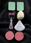 Karışık Renk Makyaj Süngeri/ Kirpik Kıvırma Aparatı/ Pudra Süngeri Set