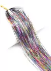Karışık Renk Simli Yan Postiş Hair Tinsel Shiny Hair (50 Cm)