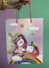 Karışık Renk Unicorn Figürlü 3D Görünümlü Karton Çanta