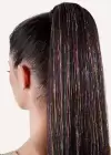 Karışık Renk Yan Postiş Hair Tinsel Shiny Hair (50 Cm)