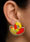 Karışk Renk Sallantılı Küpe (Çift)