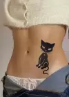 Kedi Geçici Dövme Tattoo