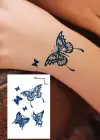 Kelebek Figürlü 12 Saat Sonra Kararan Geçici Dövme Tattoo