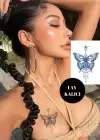 Kelebek Figürlü 12 Saat Sonra Kararan Geçici Dövme Tattoo