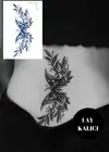 Kelebek Figürlü 12 Saat Sonra Kararan Geçici Orta Dövme Tattoo