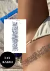 Kelebek Ve Çiçek Figürlü 12 Saat Sonra Kararan Geçici Dövme Tattoo