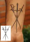 Kılıç Figürlü Mini Dövme Tattoo