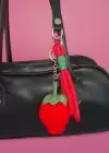 Kırmızı Renk Çilek Figürlü Çanta Charm/ Anahtarlık