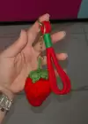 Kırmızı Renk Çilek Figürlü Çanta Charm/ Anahtarlık
